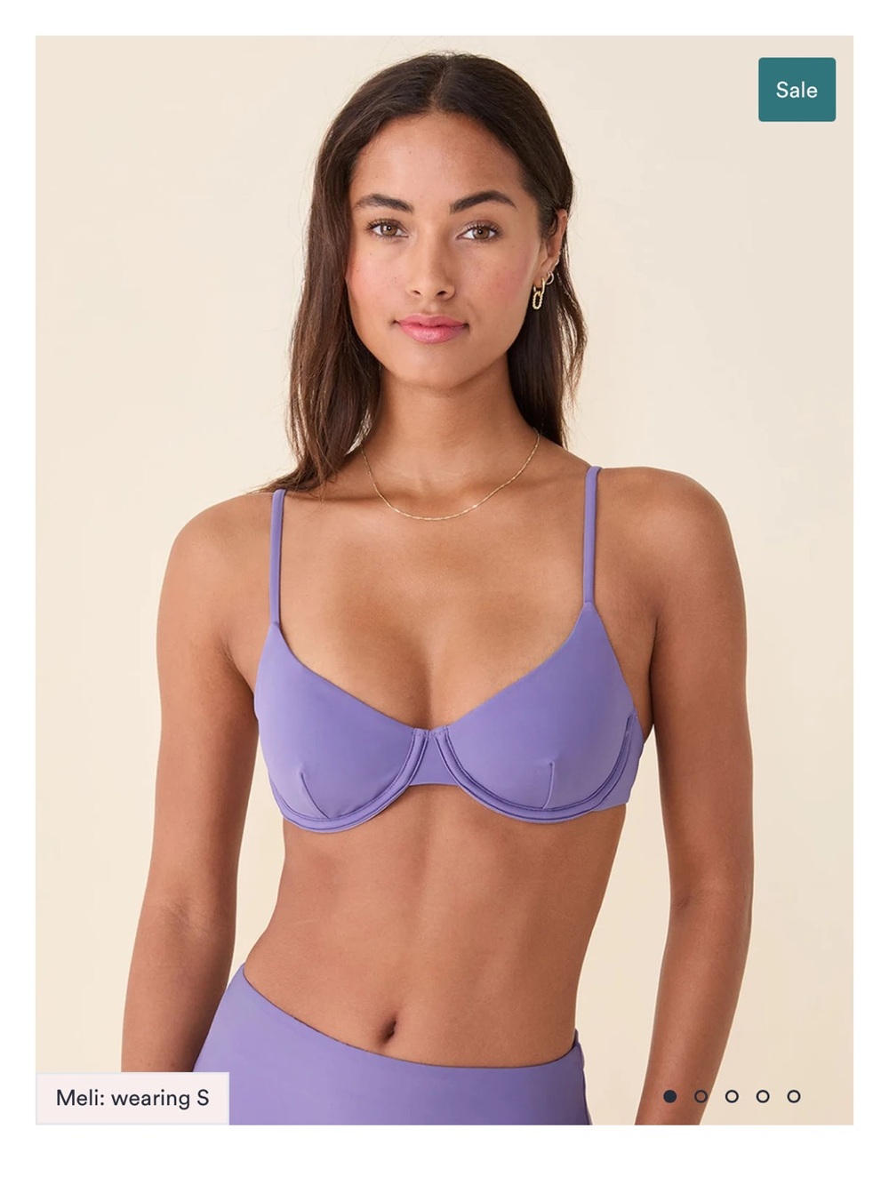 Andie Bermuda Bikini Top, NWOT